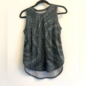 Lululemon High Neck Split Hem Run Tank - Dimensional Icing Blue Multi